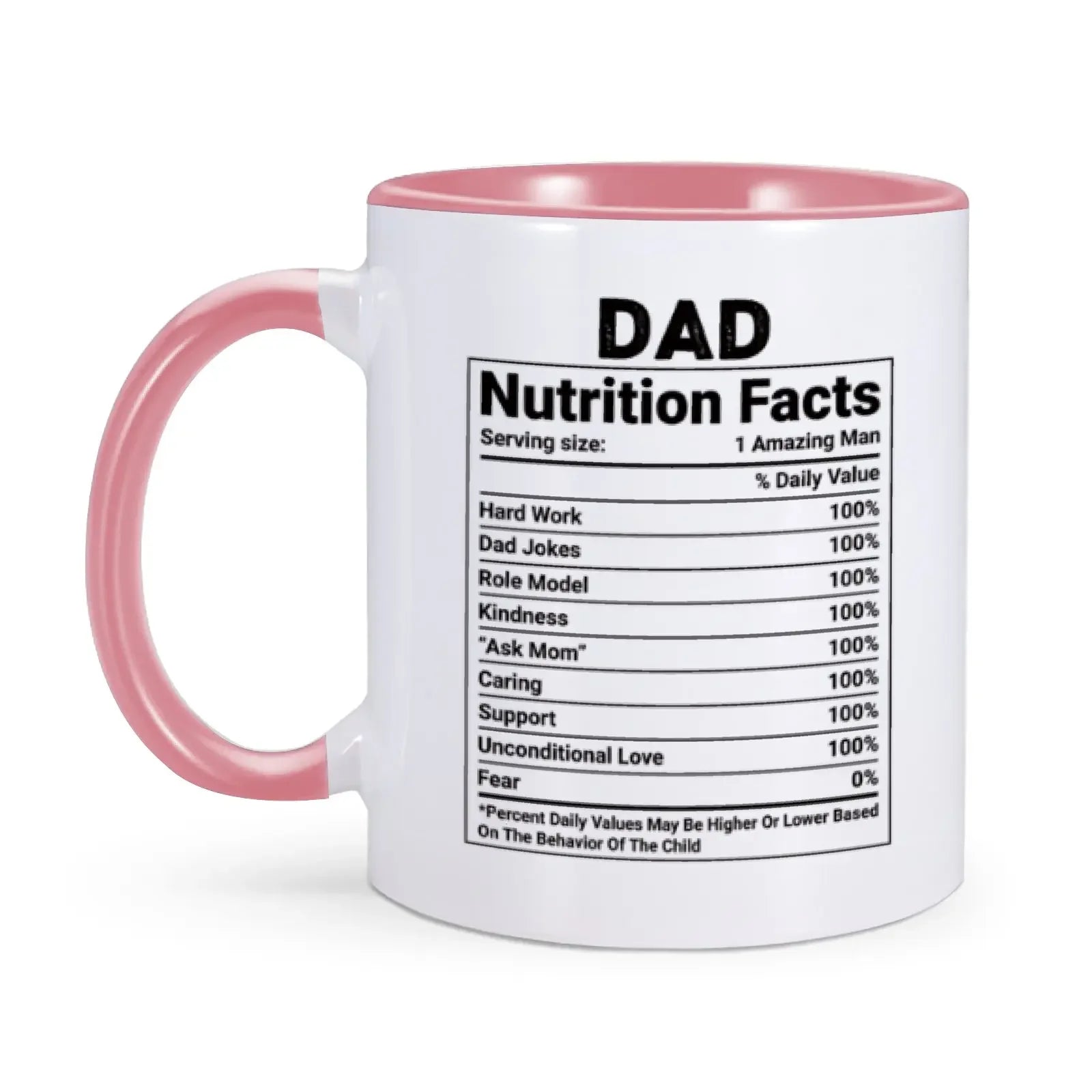 Dad Nutritional Facts Coffee Mug Ceramics