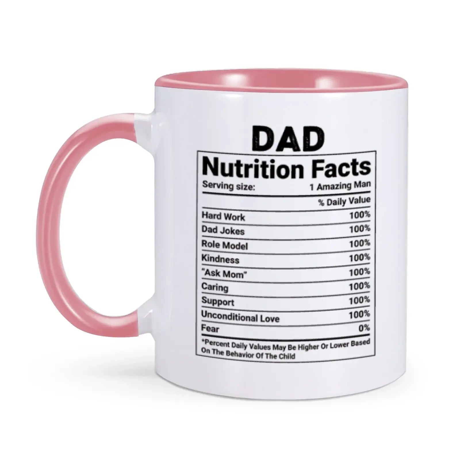 Dad Nutritional Facts Coffee Mug