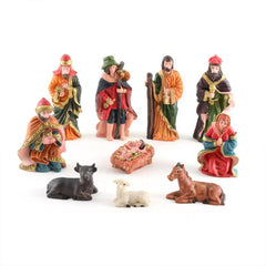 10Pcs Nativity Christ Figurines Set Christmas Nativity Scene Decoration Ornament Gifts Crafts