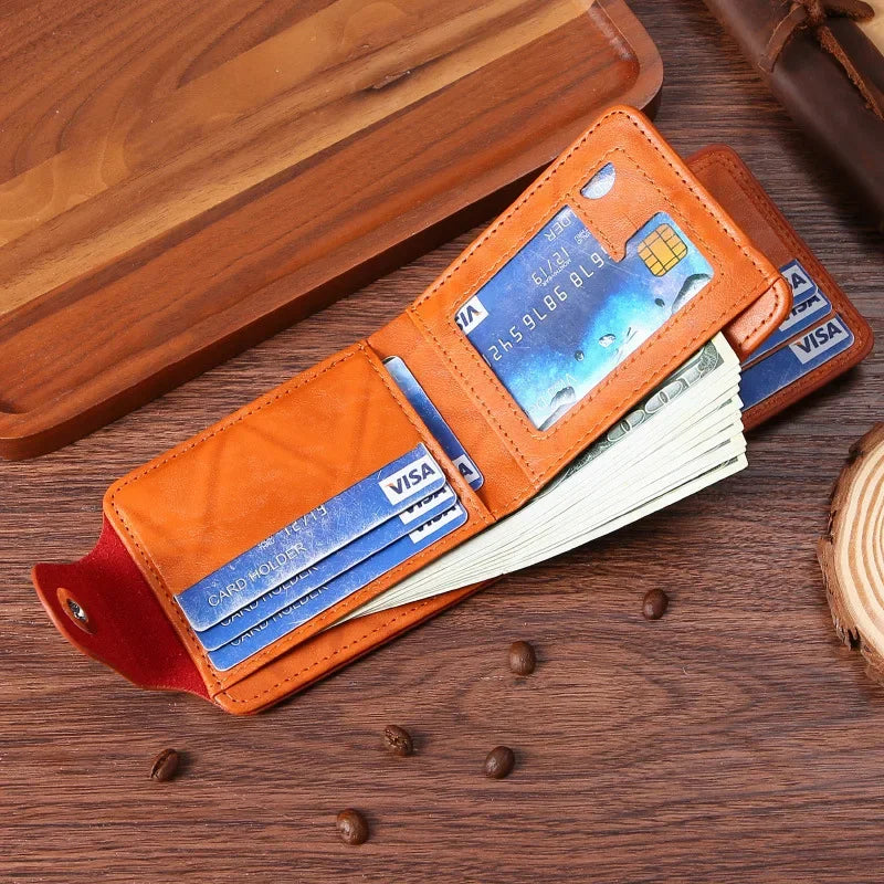 Men's Wallets with 100 US Dollar Pattern Wallet Male Leather Wallet Photo Card Holder Fashion Large Capacity Wallet Purse Bag