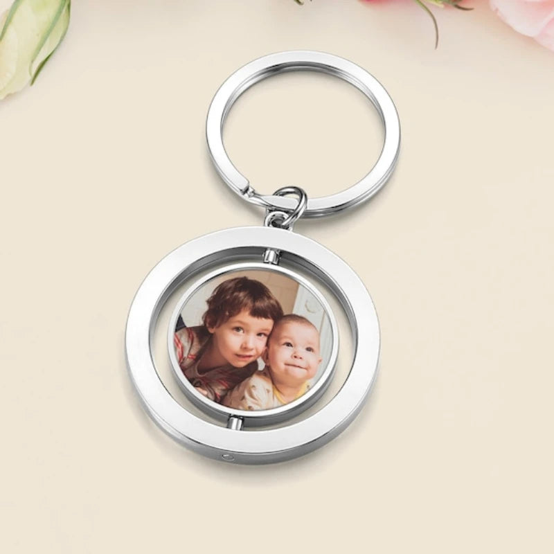 Personalised Double Side Picture Keychain Custom Photo