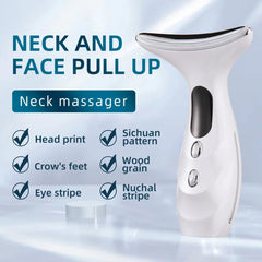 4 Color Neck Beauty Device EMS Face Lifting Machine Double Chin Remover LED Anti Wrinkle Skin Tightening Care Facial Massager