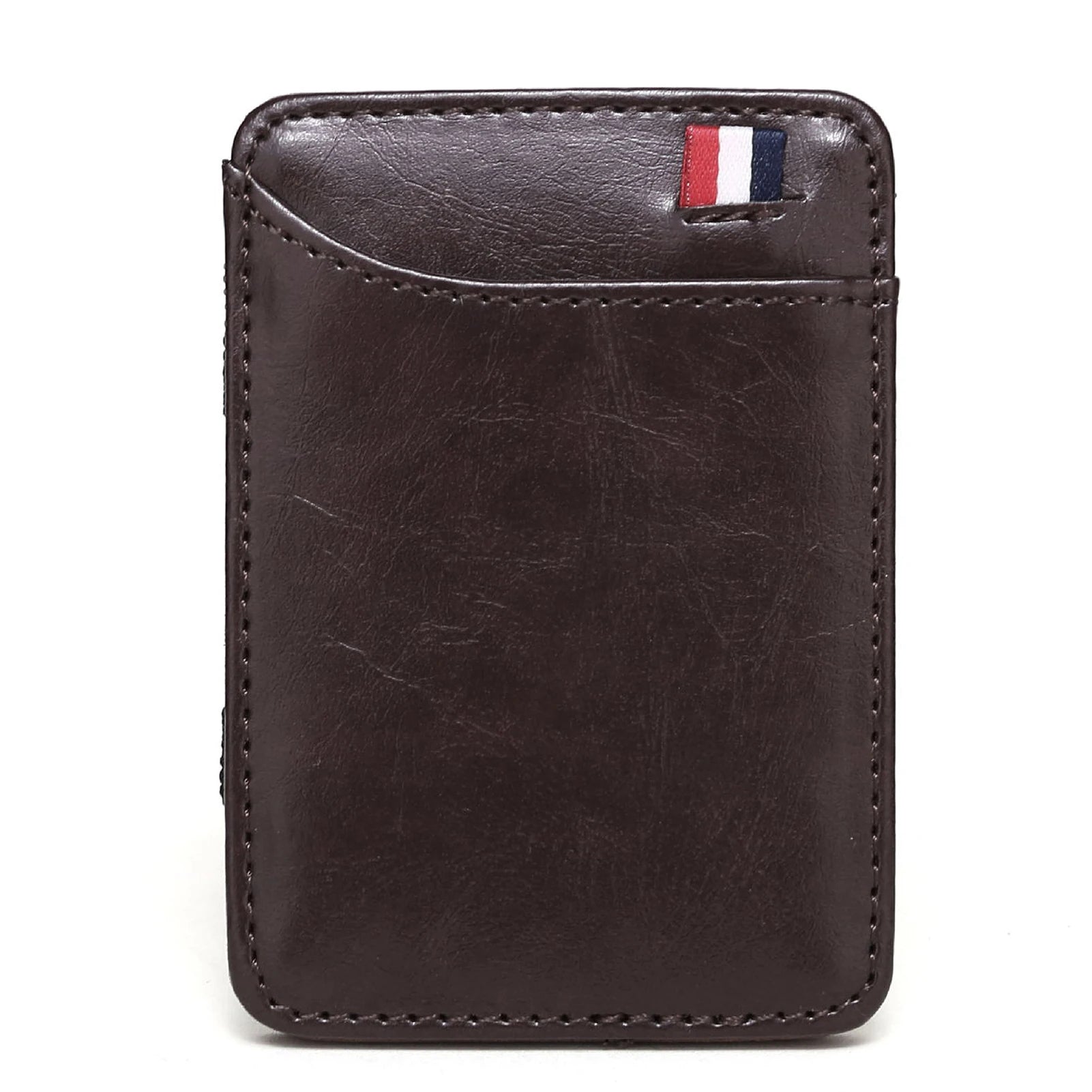 Ultra Thin Men's PU Leather Mini Small Magic Wallet Money Cash Card Holder Purse Birthday Gift for Father Boyfriend