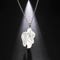 Mother Day Necklace Mom Family Baby New Born Gift