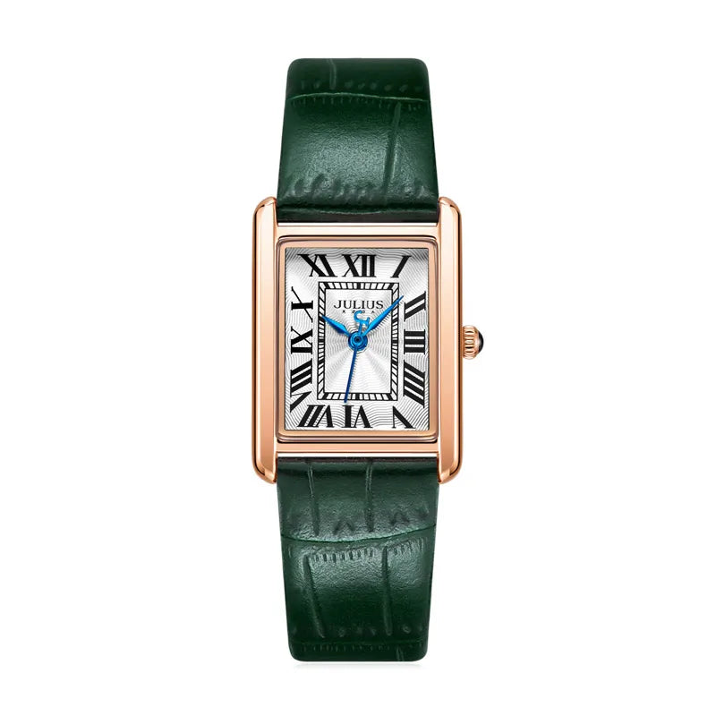 Julius Retro Classic Lady Women's Watch Japan Quartz Elegant Fashion Hours Clock Real Leather Bracelet Girl Birthday Gift Box