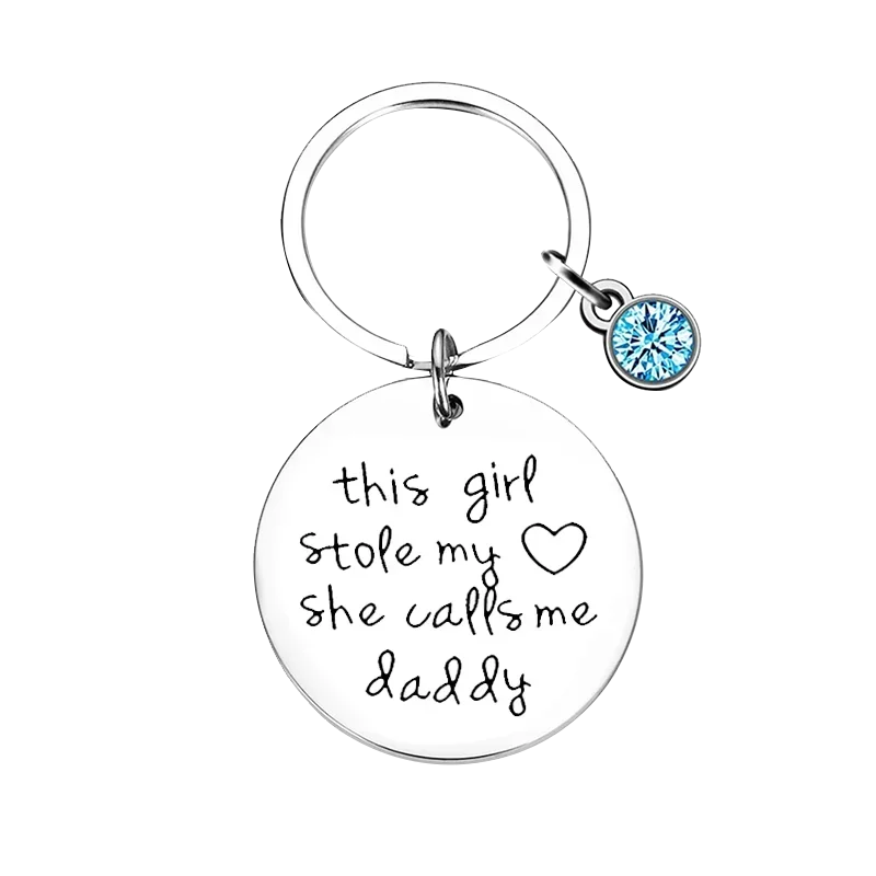 Charm Father Daughter Keychain Pendant Father’s Day