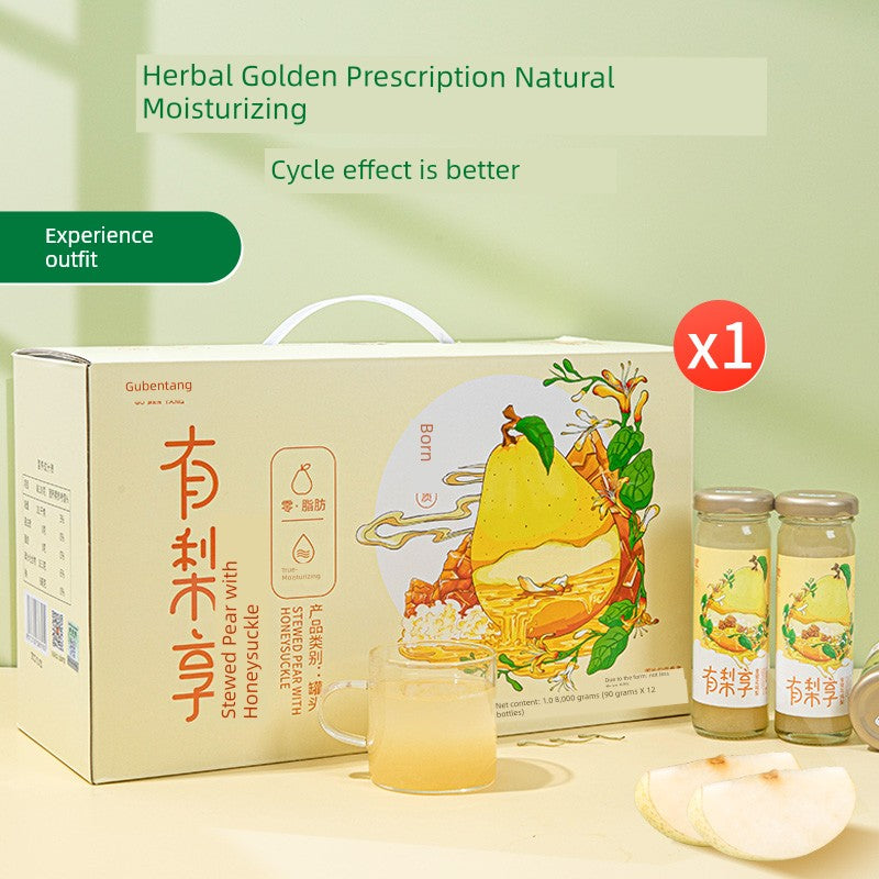 Honeysuckle Stewed Pear Gift Box Gift for Elders Food Good Gift for Elders Gift for Parents Practical Gift for Relatives