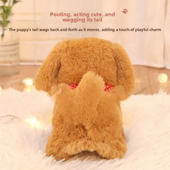 Electric Plush Dog Toy Walking Barking Moving Machine Simulation Plush Pet Toy for Dogs Interactive Play and Entertainment