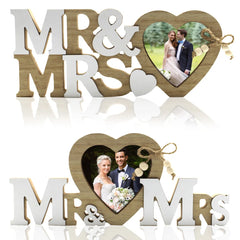 1PC Wooden Love Photo Frame Crafts for Wedding Love Photo Father's Day Papa Picture Frame English Letter Photo Frame Table Decor