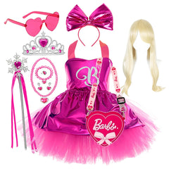 Kids Halloween Cosplay Costume Summer Clothing Children Carnival Costumes Girls Pink Princess Dress Birthday Party Dresses