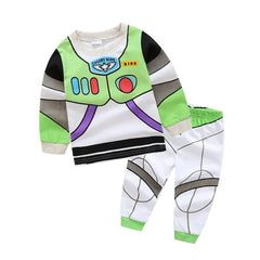 Children Halloween Anime Cartoon Woody And Buzz Lightyear Cosplay Costum Boy Girl Sweatshirt And Pants Baby Pajama Set 2-piece