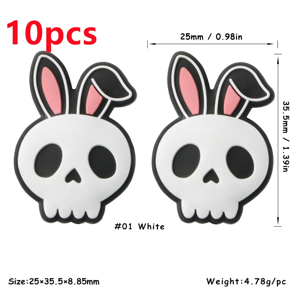 Sunnory  Easter Day Bunny Series Silicone Beads For DIY Jewelry Making Bracelet Necklace Pen Etc Handmade Accessories