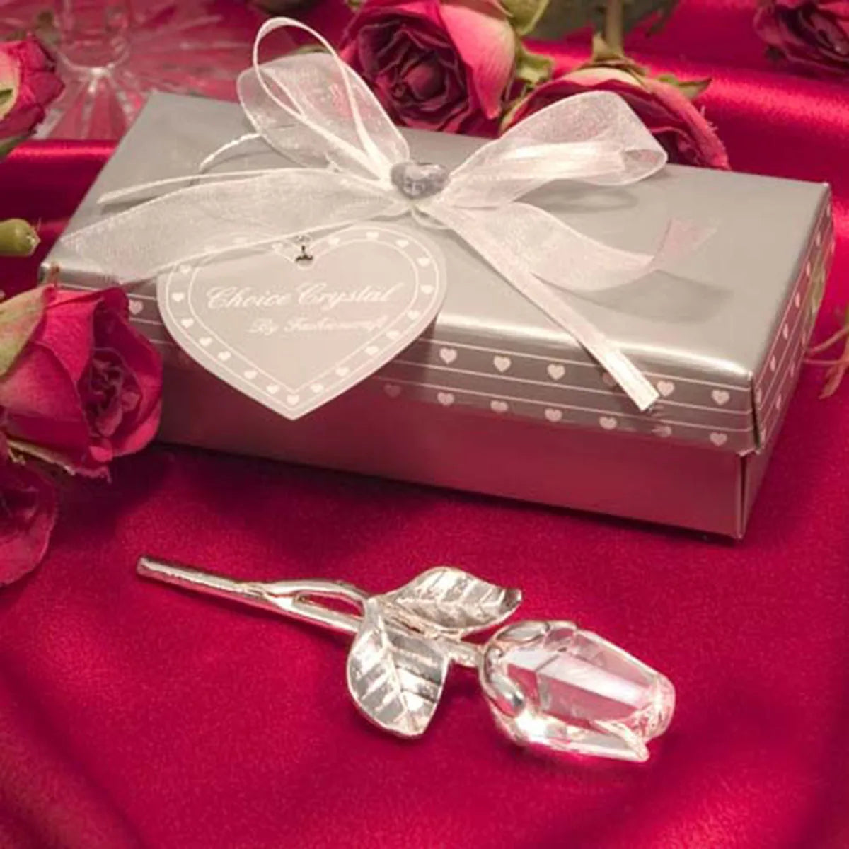 Mother's Day Gifts For Girlfriend Crystal Rose Artificial Flower Eternal Love Flowers For Anniversary Wedding Party Supplies