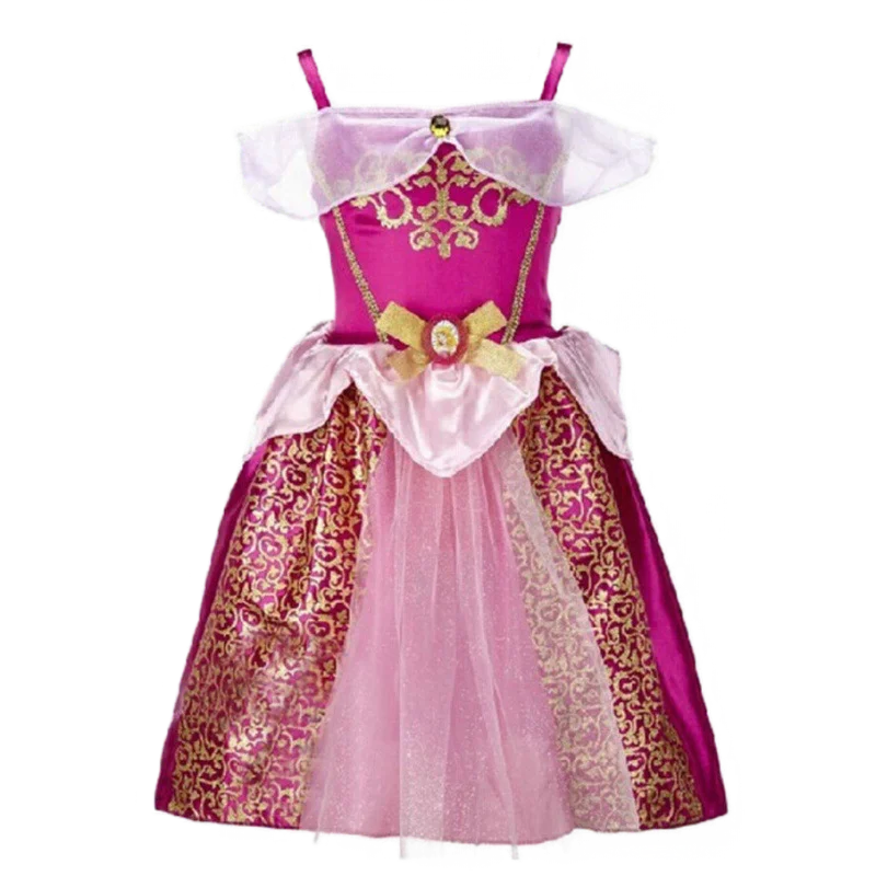 Disney Rapunzel Cinderella Princess Girls Dress Elsa Anna Kids Halloween Vestidos Costume Children Birthday Party Dress