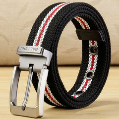 100-140cm Man Tactical Belt Mens Nylon Weave Canvas Belt For Jeans Knitted Military Pin Buckle Plus Long Belt