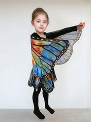 Halloween Kids Butterfly Costume Girl Fairy Butterfly Wings Blue Pink Purple Costume