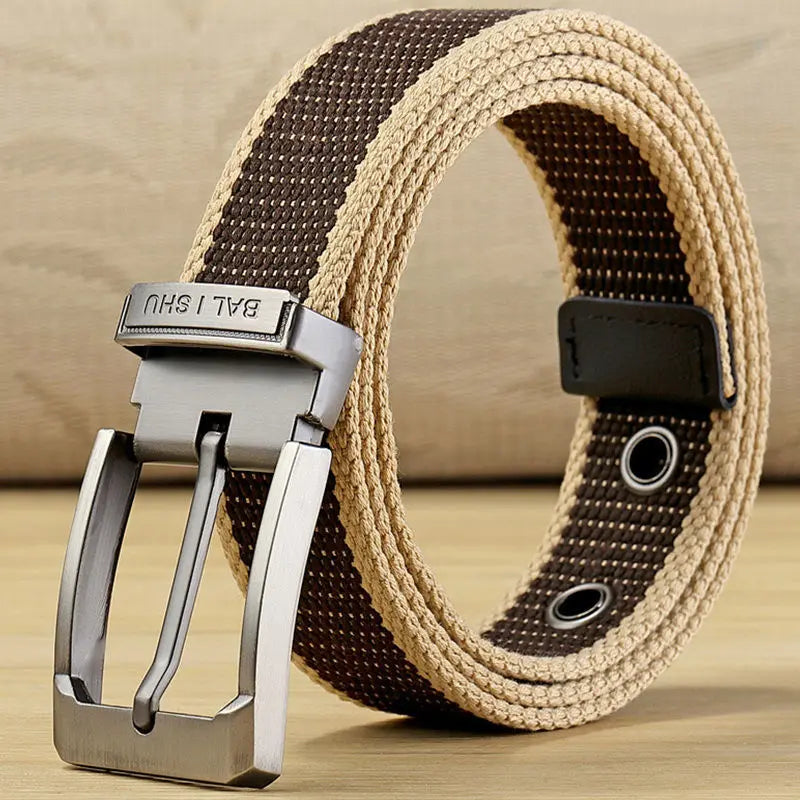 100-140cm Man Tactical Belt Mens Nylon Weave Canvas Belt For Jeans Knitted Military Pin Buckle Plus Long Belt