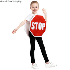 New Halloween Children's Costumes Fun Party Costumes For Boys And Girls Kindergarten Road Safety Drills Stage Performance Outfit