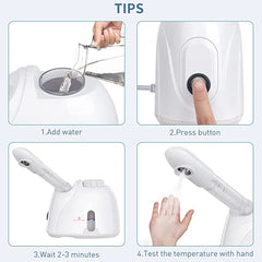 Ozon Facial Steamer with Extendable Arm Steaming Warm Mist Humidifier For Face Spa Sinuses Moisturizing, Homeuse,Salon Free Ship