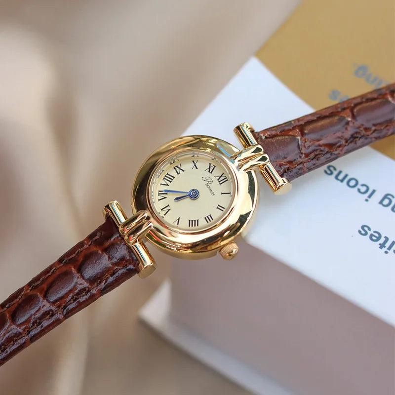 Women Watches Luxury New Fashion Gold Watch Hot-Selling Leather Female Watch Vintage Watch Lady Dress Watches