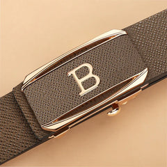 Men's Belt New Middle-aged and Young Business Leisure Automatic Buckle Belt Simple and Versatile Jeans Belt Luxury Belt for Man