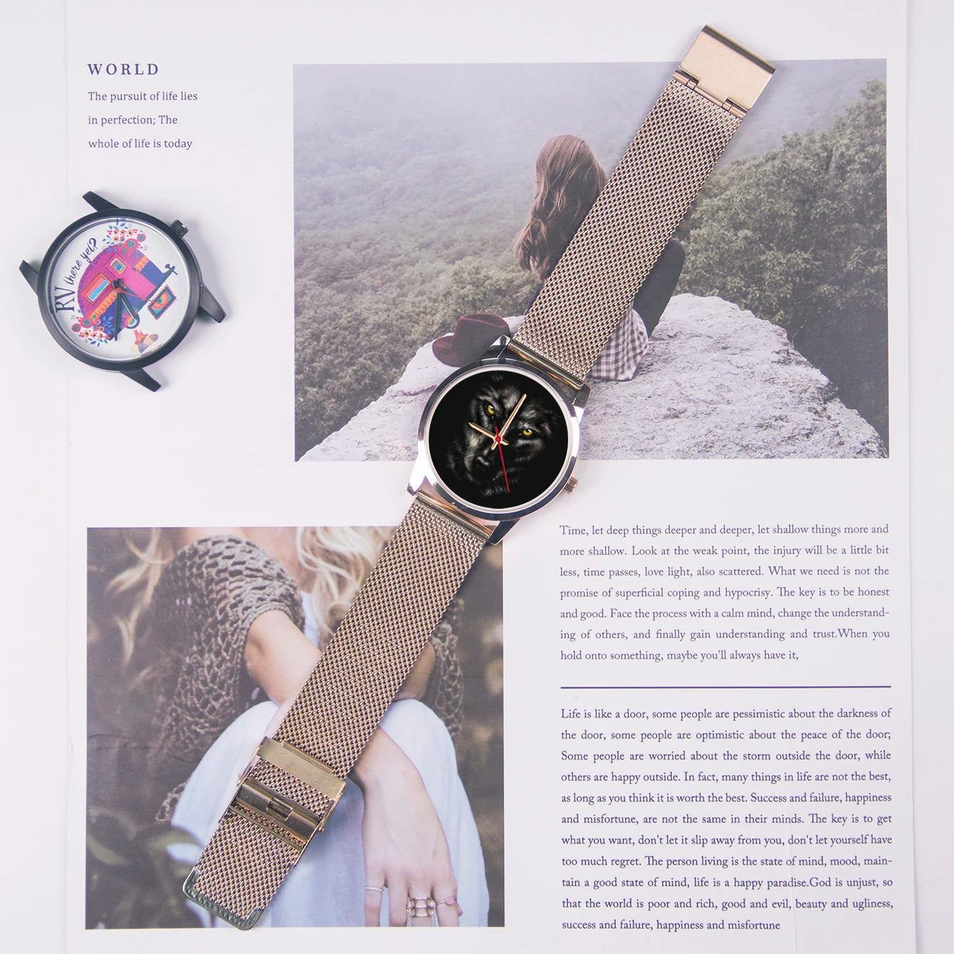 Name Woman Watch for Women Wife Photo Pattern Friend Custom Made Gift Logo Lady Wrist Watch Black Wolf Girl Quartz Wristwatches