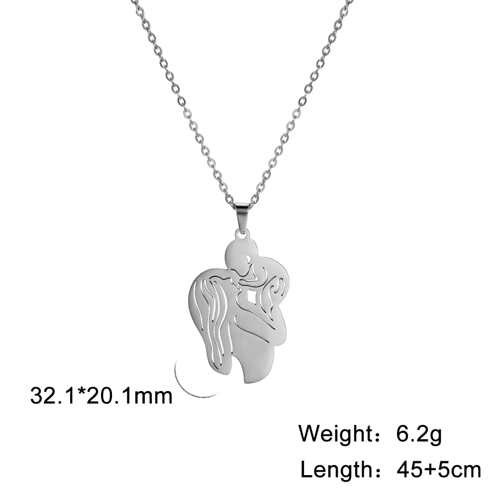 Mother Day Necklace Mom Family Baby New Born Gift