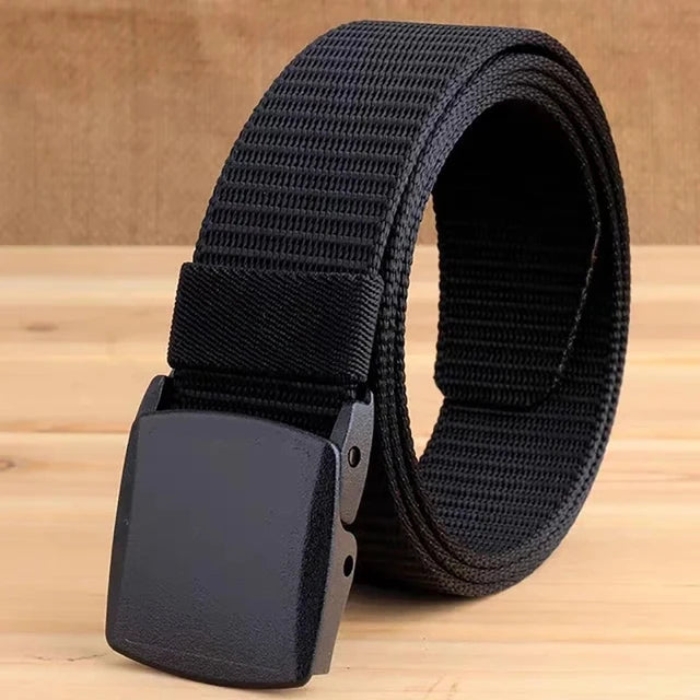 100-140cm Man Tactical Belt Mens Nylon Weave Canvas Belt For Jeans Knitted Military Pin Buckle Plus Long Belt
