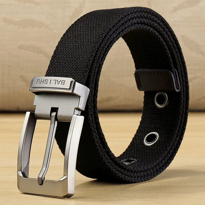 100-140cm Man Tactical Belt Mens Nylon Weave Canvas Belt For Jeans Knitted Military Pin Buckle Plus Long Belt