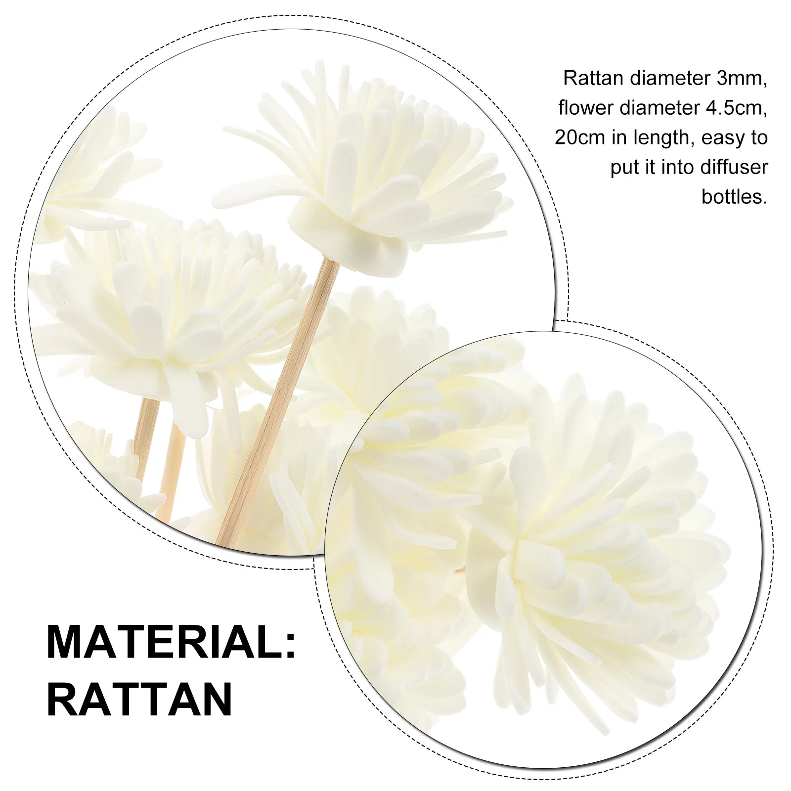 Natural Chrysanthemum Aroma Diffuser Rattan Reed Stick Reeds Straight Oil Reed Diffuser Aroma for Bathroom Office Home fragrance