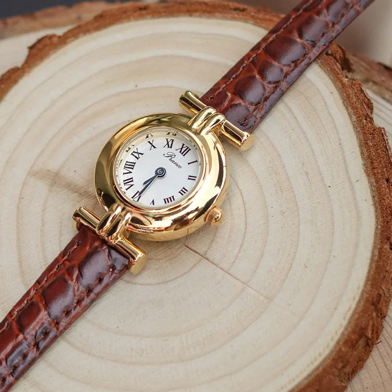 Women Watches Luxury New Fashion Gold Watch Hot-Selling Leather Female Watch Vintage Watch Lady Dress Watches