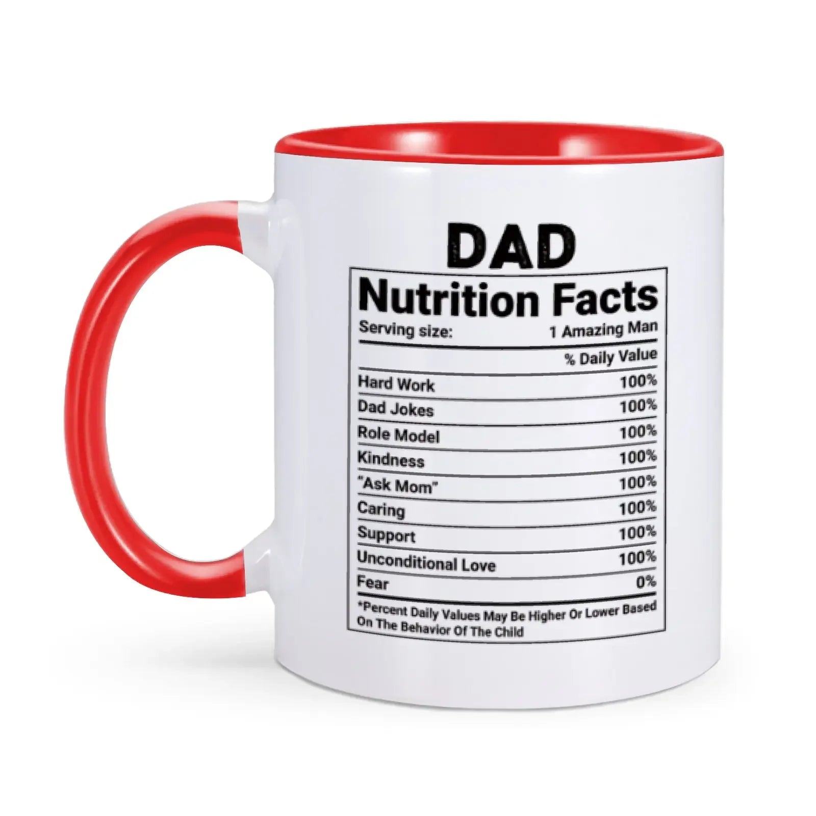 Dad Nutritional Facts Coffee Mug Ceramics