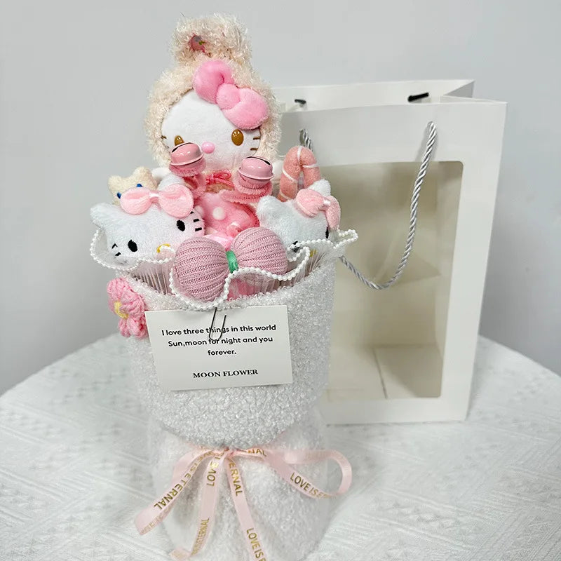 Kawaii Doll Bouquet Finished Birthday Gift Girls Send Girlfriends Lovely Girlfriend Girls Ornaments Decoration