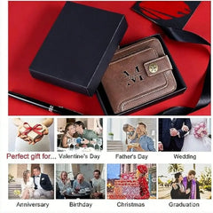 Men Leather Gift Idea for Husband BF Personalized Father's Day Gift Men Wallet Custom Engraved Birthday/Anniversary Wallets