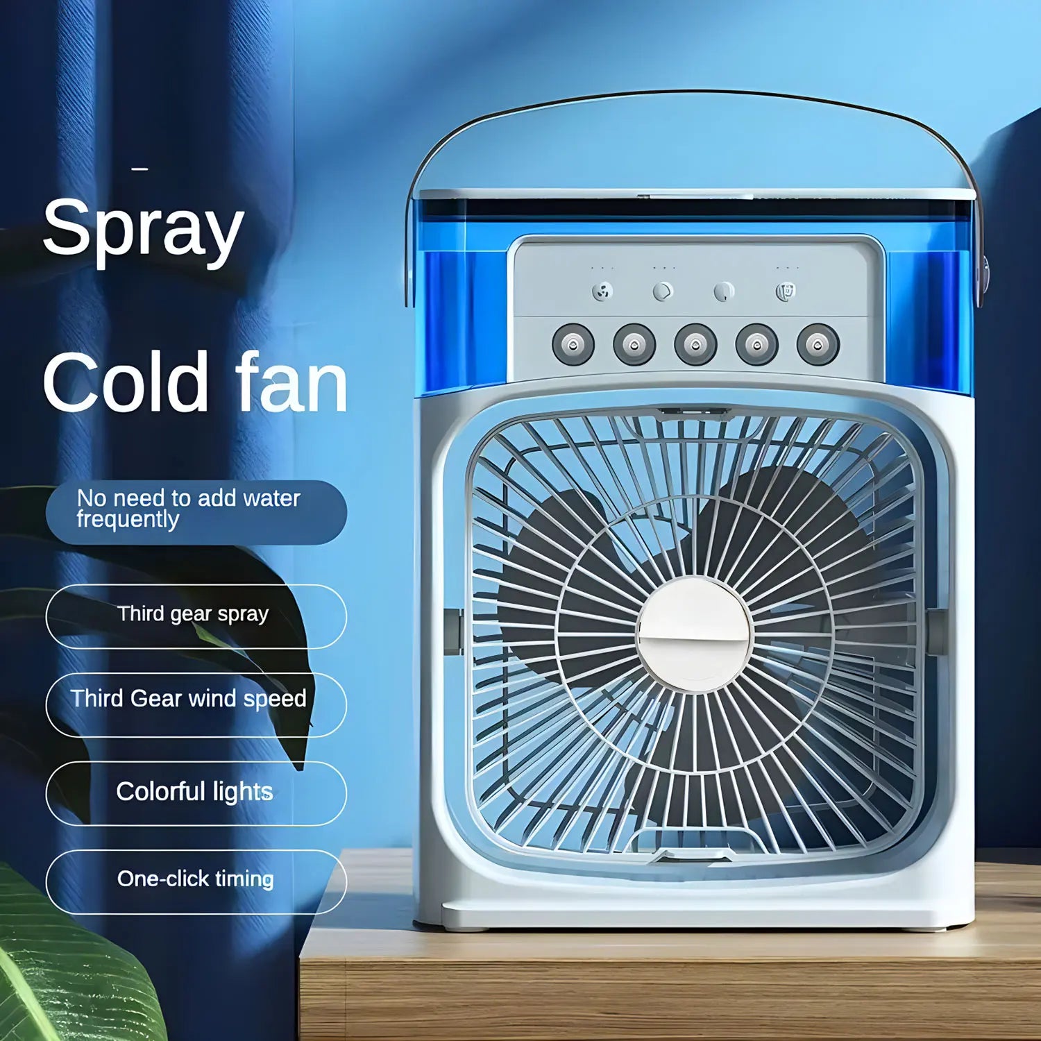 Portable 3 In 1 Fan AIr Conditioner Household Small Air Cooler LED Night Lights Humidifier Air Adjustment Home Fans Dropshipping
