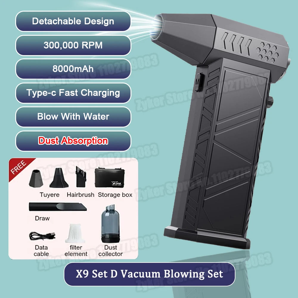 Violent Fan 300000RPM Powerful Air Turbo Jet Blower Vacuum Dust Cleaner Strong Wind Electric Turbo Jet Blower Dust Dryer Cleaner