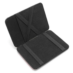 Ultra Thin Men's PU Leather Mini Small Magic Wallet Money Cash Card Holder Purse Birthday Gift for Father Boyfriend