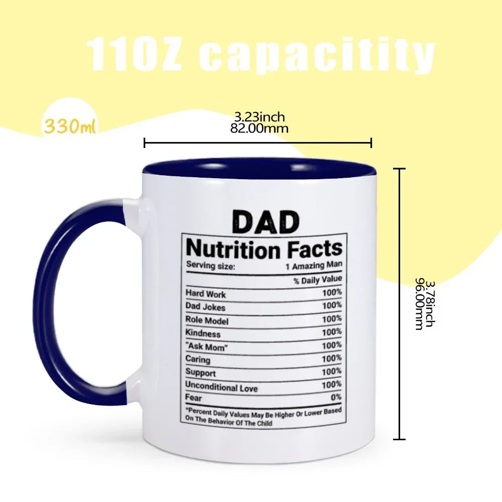 Dad Nutritional Facts Coffee Mug Ceramics