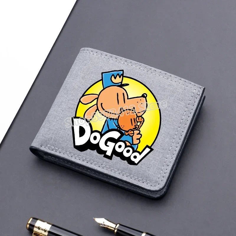 Dogman Anime Short Wallets Cartoon Nylon Wallet Portable Fashion Cartoon Dog Card Holder Coin Purse Cute Boys Purses Child Gift
