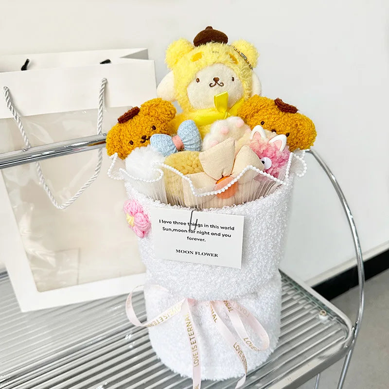 Kawaii Doll Bouquet Finished Birthday Gift Girls Send Girlfriends Lovely Girlfriend Girls Ornaments Decoration