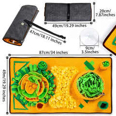 Large Snuffle Mat For Dogs Pet Interactive Training And Stress Relief Sniff Mat Feeding Mat Slow Feeder Dog Treat Mat Dog Toys