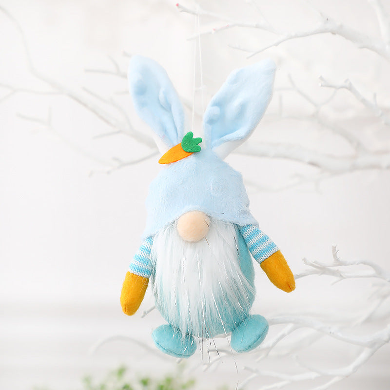 Easter Bunny Gnome Doll Ornament Pendant