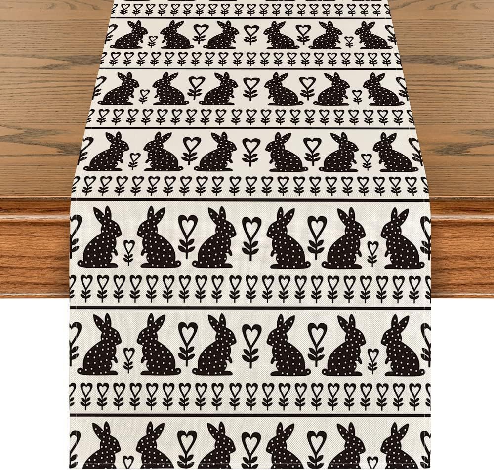 Linen Easter Rabbit Egg Restaurant Holiday Decoration Tablecloth