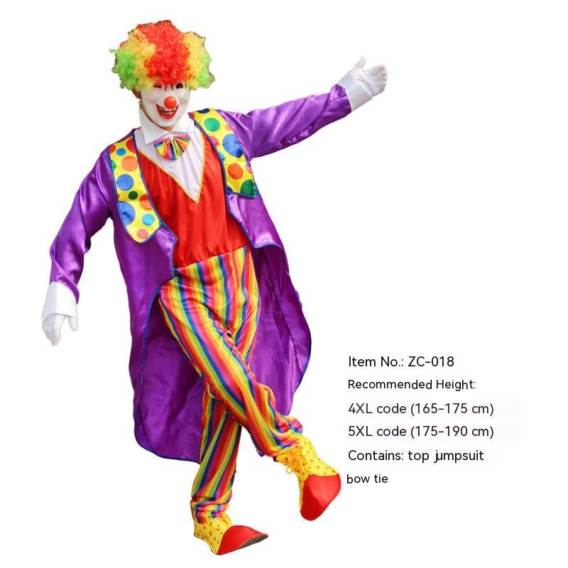 Halloween Adult And Children Clown Costume Stage Suit