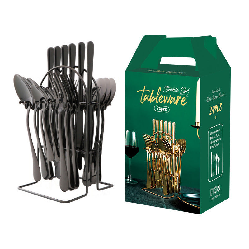 Gold Dinnerware Set Stainless Steel Tableware Set Knife