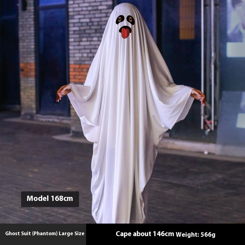 Halloween Party White Costume Ghost Cloak Robe