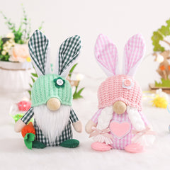 Easter Spring Rabbit Charm Faceless Old Man Couple Doll