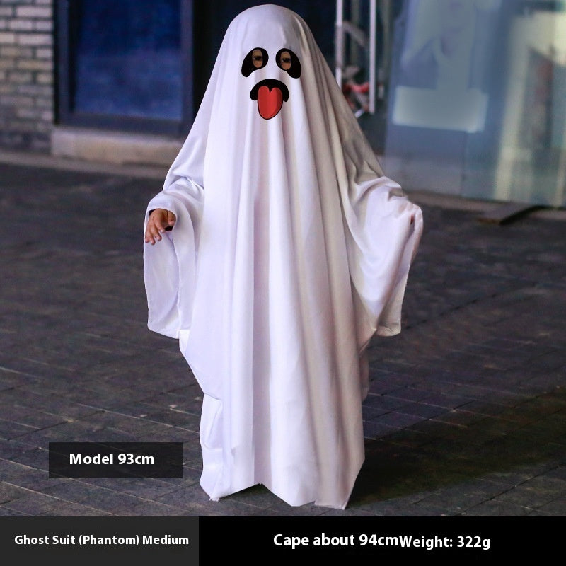 Halloween Party White Costume Ghost Cloak Robe