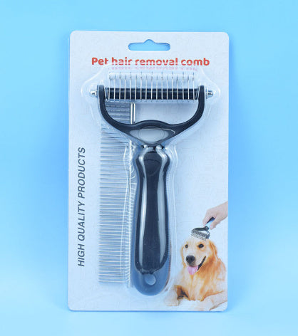 Pet Cat Dog Stainless Steel Double Sided Knotted Comb