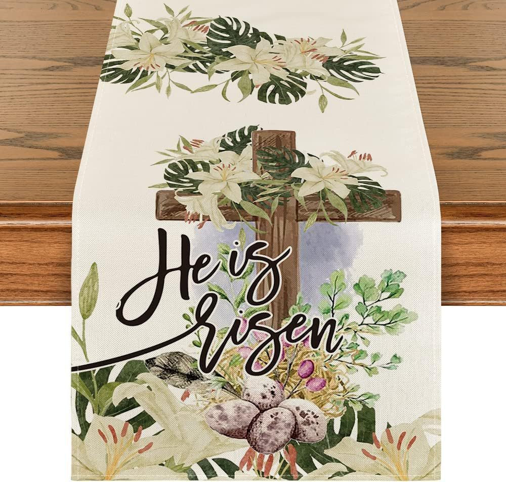 Linen Easter Rabbit Egg Restaurant Holiday Decoration Tablecloth